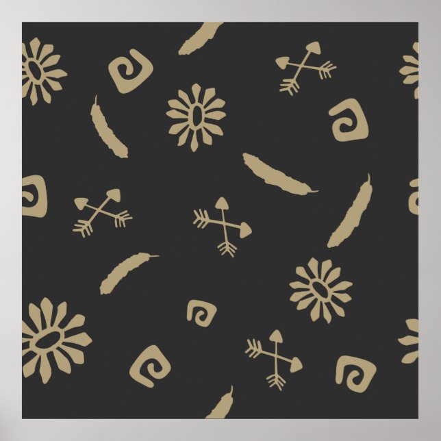 Pattern seamless american poster (Front)