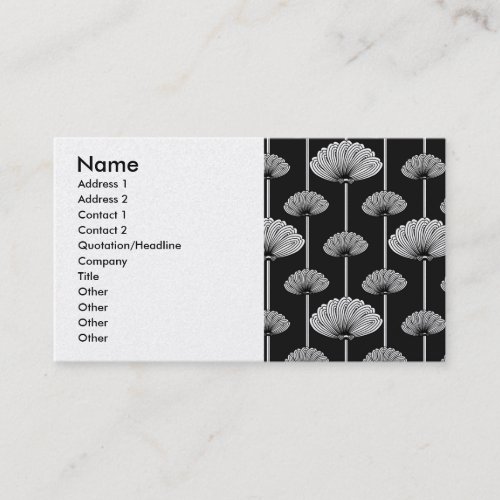 pattern_secbw, Name, Address 1, Address 2, Cont... Business Card Template