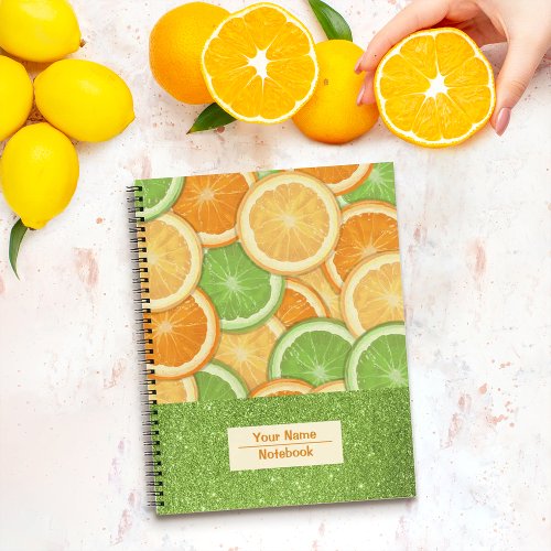 Pattern Slices Orange Notebook