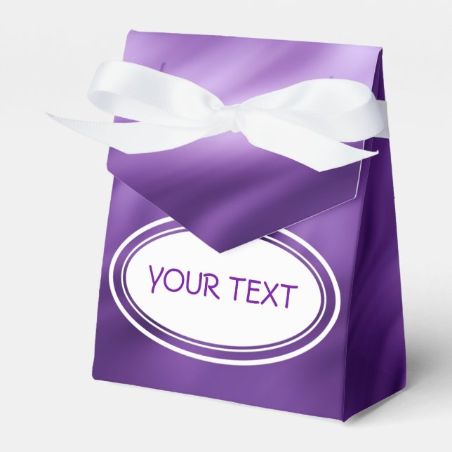 Pattern - soft waves violet + your text favor boxes (Front Side)