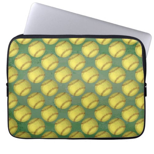 Pattern Softball Laptop Sleeve