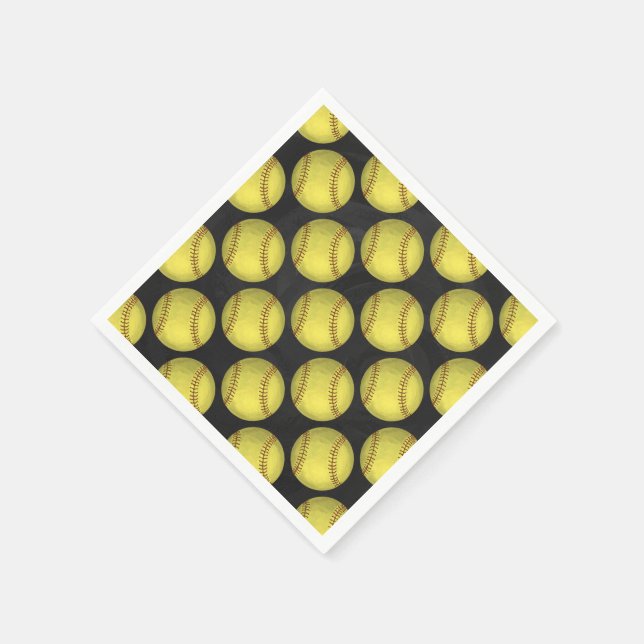 Pattern Softball Napkins (Corner)