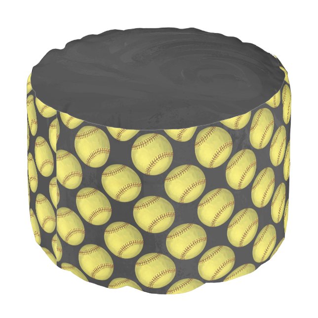 Pattern Softball Pouf (Angled Back)