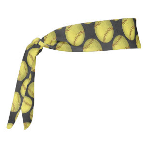 Pattern Softball Tie Headband