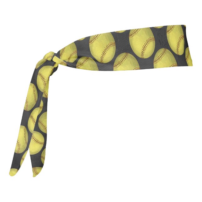 Pattern Softball Tie Headband (Rotate 270)