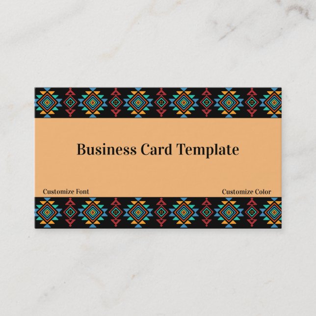Pattern Southwestern Business Card (Front)