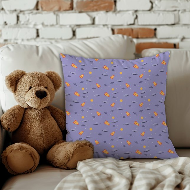 Pattern space lavender orange lavender throw pillow (Pattern space lavender orange lavender throw pillow.)