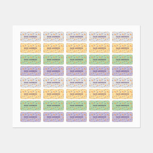 Pattern space ufo pale color labels
