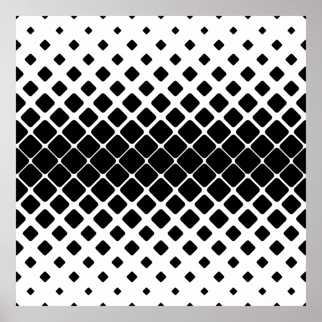 Pattern square rounded diagonal poster (Front)