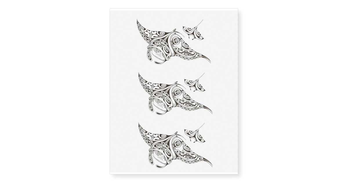 pattern stingray temporary tattoo x3 Zazzle