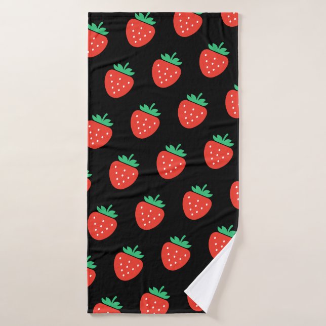 pattern strawberries bath towel (Bath Towel)