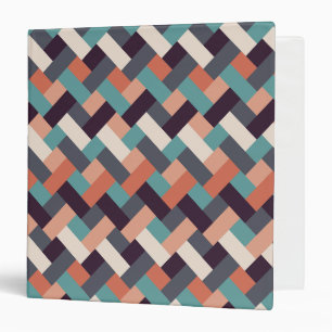 Pattern Stylish Fashion- Geometric Modern Vintage 3 Ring Binder