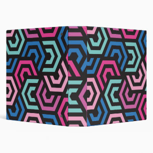 Pattern Stylish Modern- Fashion Geometric colorful 3 Ring Binder