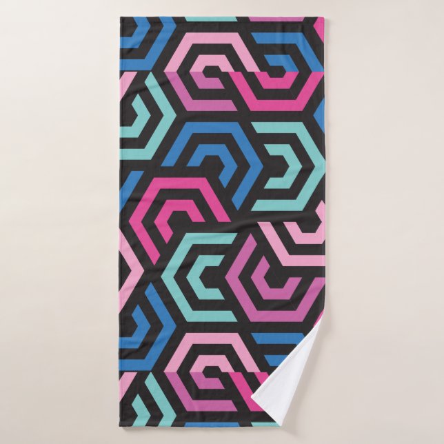 Pattern Stylish Modern- Fashion Geometric colorful Bath Towel (Bath Towel)