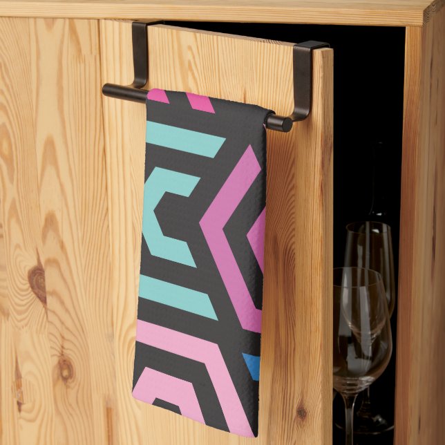 Pattern Stylish Modern- Fashion Geometric colorful Kitchen Towel (Thirds Fold)