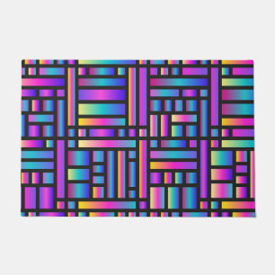 Pattern Stylish Modern- Fashion Geometric Tartan  Doormat