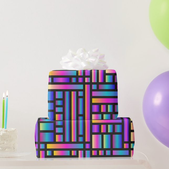 Pattern Stylish Modern- Fashion Geometric Tartan  Wrapping Paper (Party Gifts)