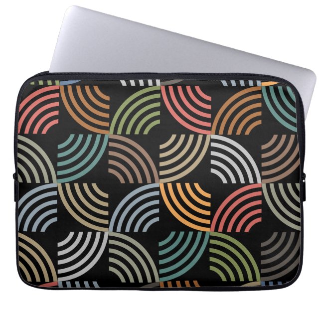 Pattern Stylish Modern- Fashion Geometric Vintage Laptop Sleeve (Front)