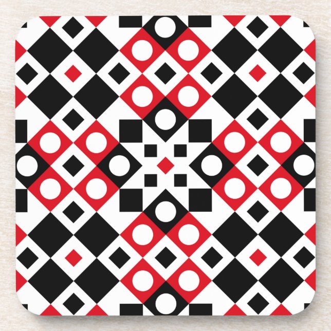 Pattern Stylish Modern Geometric Vintage         Beverage Coaster (Front)