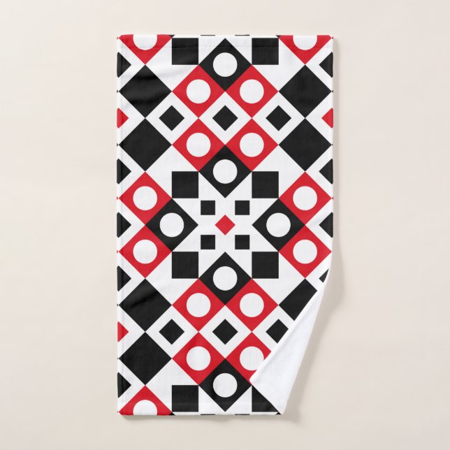 Pattern Stylish Modern Geometric Vintage         Hand Towel (Hand Towel)