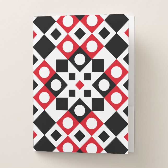 Pattern Stylish Modern Geometric Vintage          Pocket Folder (Front)