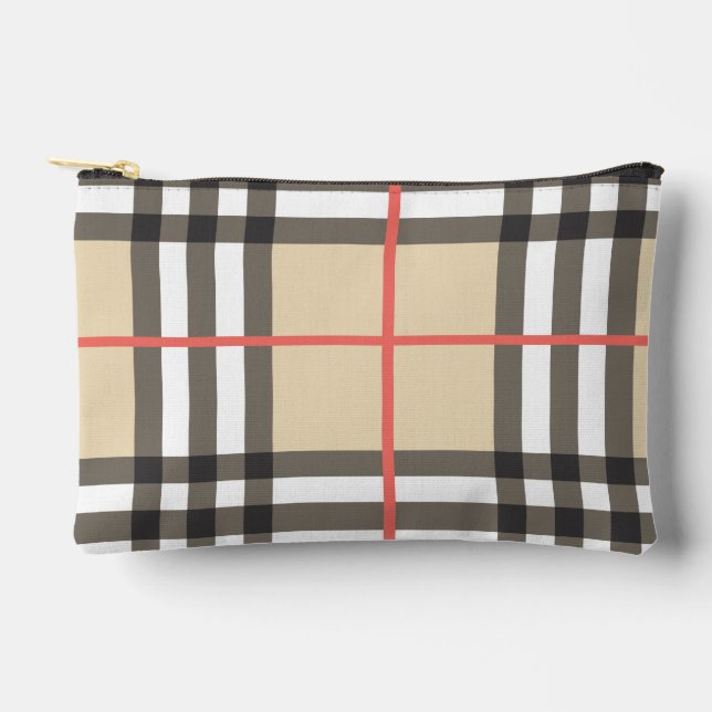 Pattern Stylish Scottish Geometric Fashion   Accessory Pouch (Front)