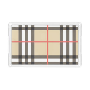Pattern Stylish Scottish Geometric Fashion Acrylic Tray