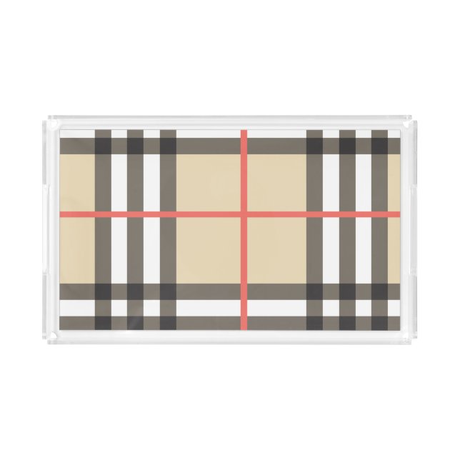 Pattern Stylish Scottish Geometric Fashion   Acrylic Tray (Front)