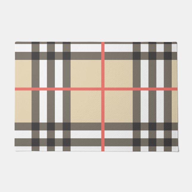 Pattern Stylish Scottish Geometric Fashion  Doormat (Front)
