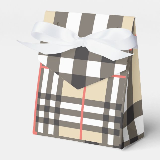 Pattern Stylish Scottish Geometric Fashion       Favor Boxes (Front Side)