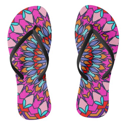  Pattern Summer Fashion Colorful Vintage Trendy   Flip Flops