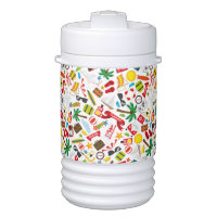 Pattern Summer holiday travel south sea Beverage Cooler