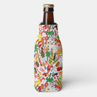 Pattern Summer holiday travel south sea Bottle Cooler