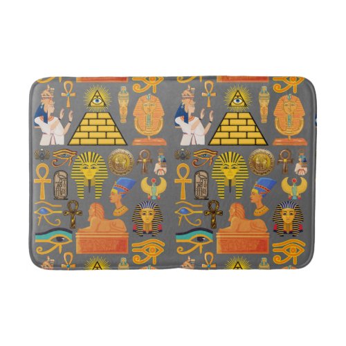 Pattern Symbol Ancient Egyptian Hieroglyphic  Bath Mat