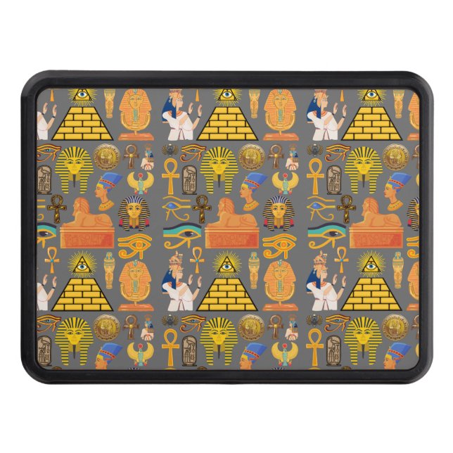 Pattern Symbol Ancient Egyptian Hieroglyphic  Hitch Cover (Front)