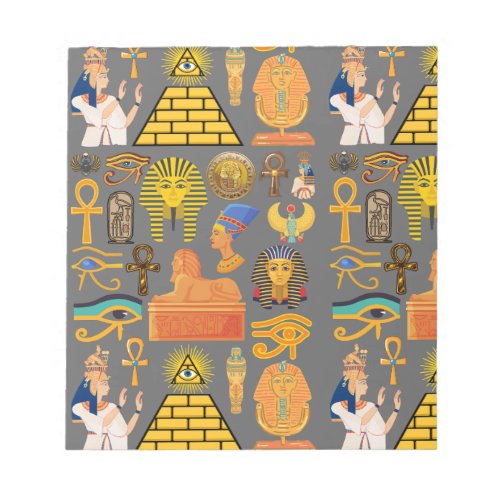 Pattern Symbol Ancient Egyptian Hieroglyphic  Notepad