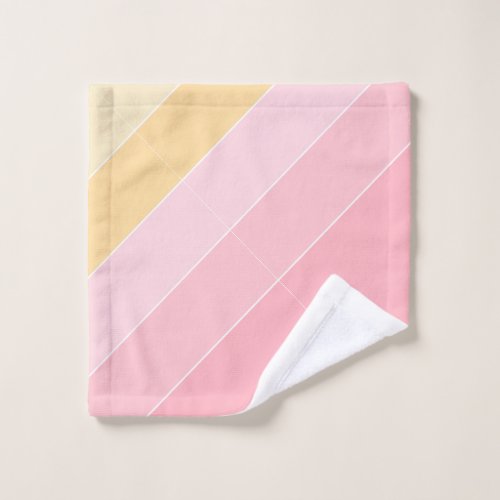 Pattern Template Pink Purple Yellow White Colors Wash Cloth