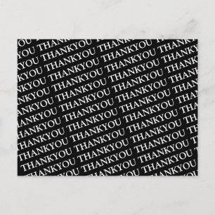 pattern text 'thank you' postcard