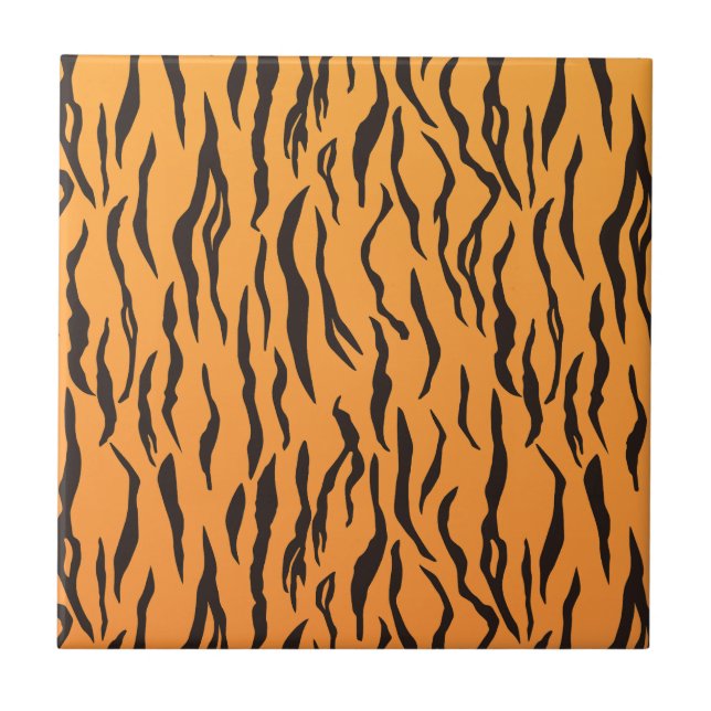 Pattern Tiger Skin Stripes Ceramic Tile (Front)