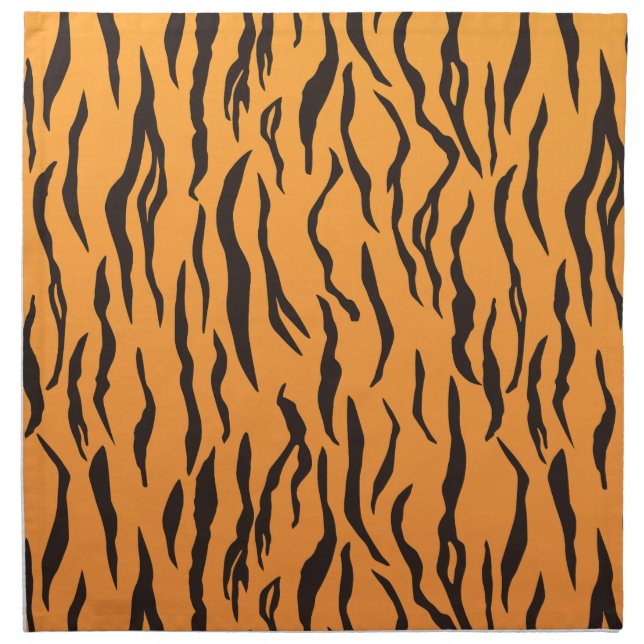 Pattern Tiger Skin Stripes Cloth Napkin (Front)