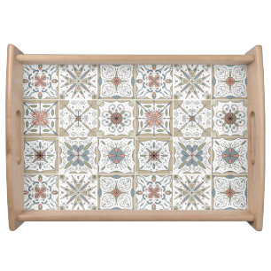 Pattern Tile Mosaic Serving Tray