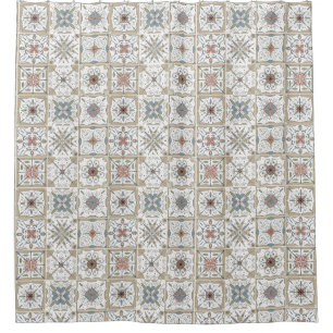 Pattern Tile Mosaic Shower Curtain