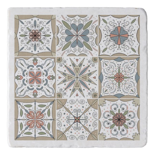 Pattern Tile Mosaic Trivet (Front)