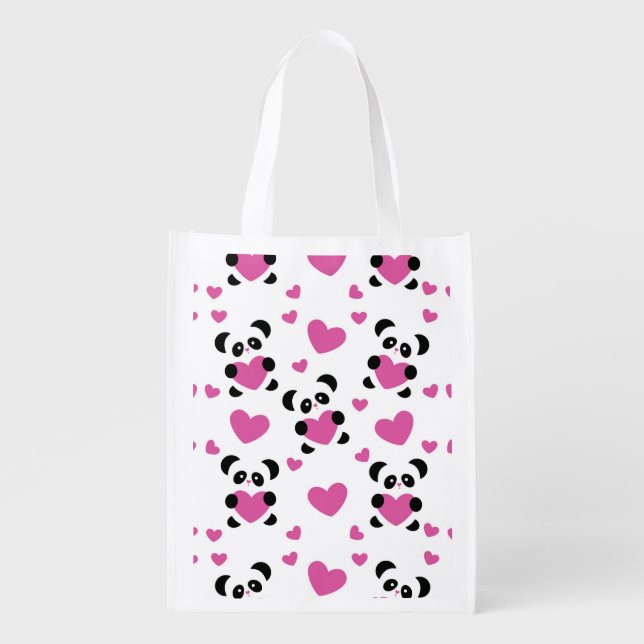 Pattern to the Day of Love Grocery Bag (Front)