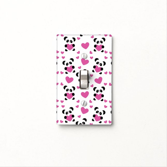 Pattern to the Day of Love Light Switch Cover (In Situ)