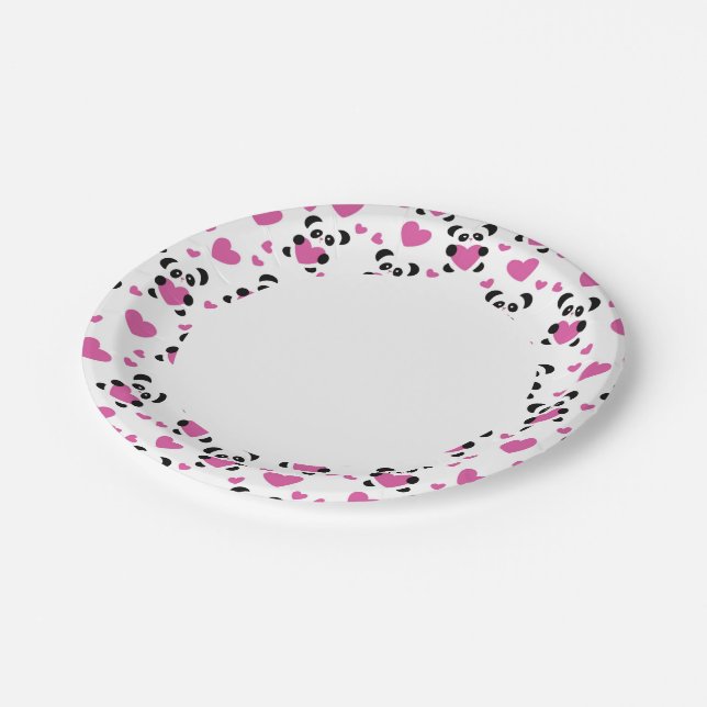 Pattern to the Day of Love Paper Plates (Angled)