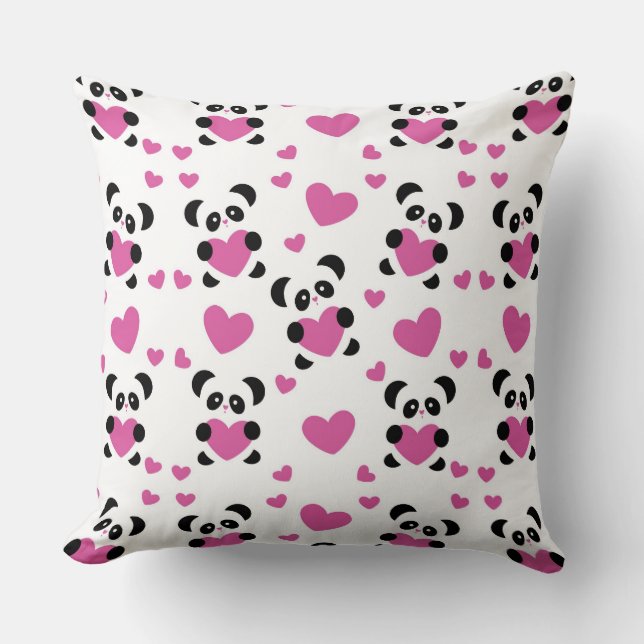 Pattern to the Day of Love Throw Pillow (Front)