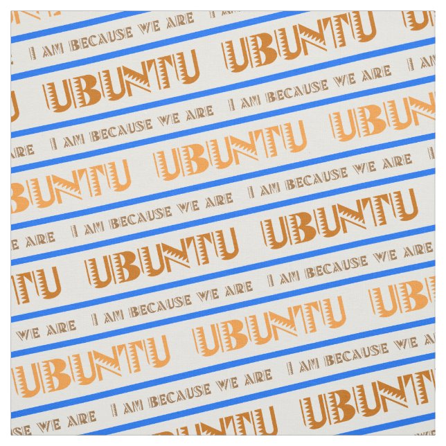Pattern UBUNTU, I am because we are in Swahili Fabric (Swatch)