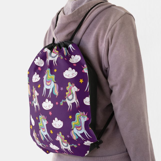 Pattern Unicorn Funny Magic Horse         Drawstring Bag (Insitu)
