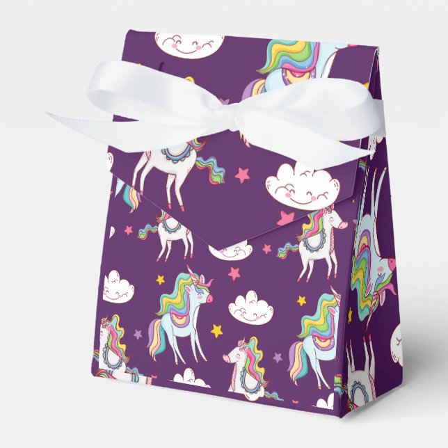 Pattern Unicorn Funny Magic Horse    Favor Boxes (Front Side)